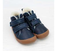 Pololo Barfuß Winterstiefel aus pflanzlich gegerbtem Leder, unisex, Gr. 22-34 Blau 32