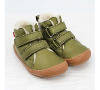 Pololo Barfuß Winterstiefel aus pflanzlich gegerbtem Leder, unisex, Gr. 22-34 Grün 32