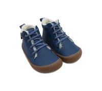 POLOLO Barfußhalbschuh, wollgefüttert, Schnürung Blau 34