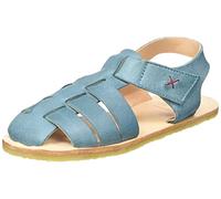 Pololo Jungen Unisex Kinder Ibiza Leder hellblau Sandale, 23 EU