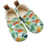 Pololo Barfuß-Hausschuhe aus Seaqual Yarn, Futter aus Baumwolle (organic) vegan, Größen 18/19 - 26/27 Dino 22/23