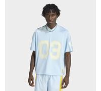 Poloshirt ADIDAS ORIGINALS "ORIGINALS TRIKOT", Damen, Gr. L, ice blau, Obermaterial: 100% Polyester, normal, V-Ausschnitt, Shirts (67752008-L) ice blau