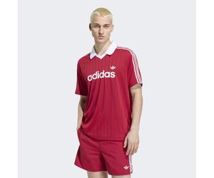 Poloshirt ADIDAS ORIGINALS "PINSTR JSY", Herren, Gr. M, team victory rot, weiß, Obermaterial: 100% Polyester, Shirts, sportlicher Stil, ohne Verschluss, aus Polyester, Kurzarm (31012641-M) team victor