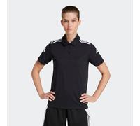 Poloshirt ADIDAS PERFORMANCE "SQUADRA25 COTTON", Damen, Gr. L, schwarz-weiß (schwarz, weiß), Obermaterial: 65% Polyester, 35% Baumwolle, Shirts, mit Druckknopfverschluss (33698210-L) schwarz, weiß