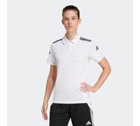Poloshirt ADIDAS PERFORMANCE "SQUADRA25 COTTON", Damen, Gr. XL, schwarz-weiß (weiß, schwarz), Obermaterial: 65% Polyester, 35% Baumwolle, Shirts, mit Druckknopfverschluss (88796420-XL) weiß, schwarz