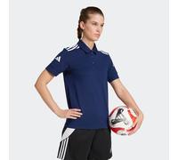 Poloshirt ADIDAS PERFORMANCE "SQUADRA25 COTTON", Damen, Gr. XS, blau (team navy blau 2, weiß), Obermaterial: 65% Polyester, 35% Baumwolle, Shirts, mit Druckknopfverschluss (56908313-XS) team navy blau