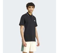 Poloshirt ADIDAS SPORTSWEAR "ESSENTIALS 3-STREIFEN PIKEE", Herren, Gr. 3XL, schwarz (schwarz, weiß), Obermaterial: 100% Baumwolle, Shirts (30484959-XXXL) schwarz, weiß