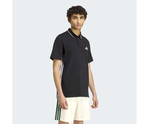 Poloshirt ADIDAS SPORTSWEAR "ESSENTIALS 3-STREIFEN PIKEE", Herren, Gr. M, schwarz (schwarz, weiß), Obermaterial: 100% Baumwolle, Shirts (30484959-M) schwarz, weiß