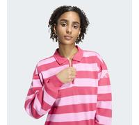 Essentials Contemporary French Terry Langarm-Poloshirt Power Pink / St Tropic Bloom M