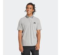 adidas Herren Essentials SMALL Logo Pique Polo Shirt, medium Grey Heather/Black, M