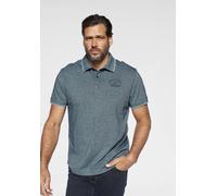 Poloshirt ARIZONA, Herren, Gr. XXL (60/62), grün (türkis, meliert), Piqué, Obermaterial: 100% Baumwolle, kontrastfarbene Details, normal, Shirts, Kurzarm, mit Polokragen, mit Print-Applikationen, aus