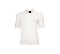 AX ARMANI EXCHANGE Herren Poloshirt - Knopfleiste, Logo, Pique, Baumwolle Weiß M