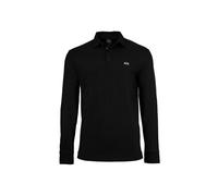 Armani Exchange Poloshirt Herren Essential Langarm mit seitlichem Monogramm-Logo Schwarz XXL
