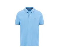 Poloshirt aus Baumwolle mit Kontrastdetails und Polokragen sky blue / XL
