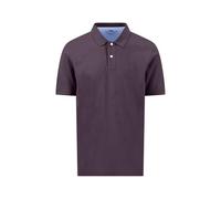 Poloshirt aus Baumwolle mit strukturierter Oberfläche aubergine / L