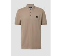 Poloshirt aus Baumwollstretch mit Label-Patch M braun 2169821.8615.M