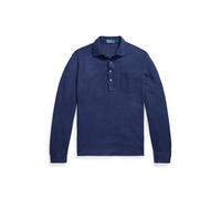 Polo Ralph Lauren Long Sleeve Linen Polo Newport Navy Blau XL
