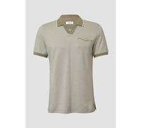 Poloshirt aus zweifarbigem Piqué mit Brusttasche S Grün 2171066.78W2.S