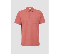 Poloshirt aus zweifarbigem Waffelpiqué mit Brusttasche S rot 2164772.4291.S