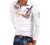 Poloshirt BEHYPE "REGATTA", Herren, Gr. 3XL, weiß, 100% Baumwolle, unifarben, Shirts, mit langen Ärmeln (52574514-XXXL) weiß