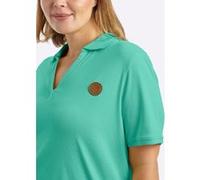 Sheego Poloshirt mit V-Ausschnitt 44/46 blaugrün