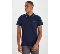 Poloshirt BLEND "BHAlsek", Herren, Gr. M, marineblaus, Web, 95% Baumwolle, 5% Elasthan, unifarben, normal normal, V-Ausschnitt, Rippbündchen, Shirts, Poloshirt mit Stickerei (78395242-M) marineblaus