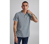 Poloshirt BLEND "BHBhnate", Herren, Gr. 3XL, denim blau, Web, 100% Baumwolle, unifarben, slim fit normal, V-Ausschnitt, Shirts, Klassisches Poloshirt mit Brustprint (46778911-XXXL) denim blau
