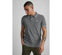 Poloshirt BLEND "BHBhnate", Herren, Gr. S, schwarz, Web, 100% Baumwolle, unifarben, slim fit normal, V-Ausschnitt, Shirts, Klassisches Poloshirt mit Brustprint (29642144-S) schwarz