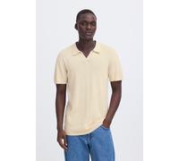 Poloshirt BLEND "BHBray Polo", Herren, Gr. XXL, oyster gray, Feinstrick, 100% Baumwolle, unifarben, Basic, normal normal, V-Ausschnitt, Rippbündchen, Shirts, Modisches Strick Polo Shirt (31498248-XXL)