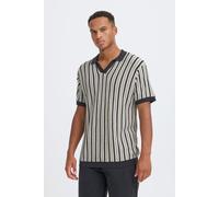 Poloshirt BLEND "BHCarly", Herren, Gr. M, salute, Feinstrick, 100% Baumwolle, Strukturmuster, normal normal, V-Ausschnitt, Rippbündchen, Shirts, Modernes Strick-T-Shirt mit Polokragen (21612234-M) sal