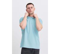 Poloshirt BLEND "BHEdin", Herren, Gr. M, blau (blau bell), Web, 100% Baumwolle, unifarben, normal normal, V-Ausschnitt, breiter Bund, Shirts, Lässiges Poloshirt (84192549-M) blau bell