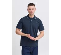 Poloshirt BLEND "BHEdin", Herren, Gr. XXL, blau (marineblaus), Web, 100% Baumwolle, unifarben, normal normal, V-Ausschnitt, breiter Bund, Shirts, Lässiges Poloshirt (75097463-XXL) marineblaus