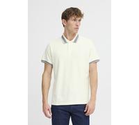 Poloshirt BLEND "BHElmo", Herren, Gr. L, snow weiß, Feinstrick, 100% Baumwolle, gestreift, Basic, normal normal, ohne Ausschnitt, abgesteppt, Shirts, Klassisches Poloshirt mit Stickerei (18126755-L) s