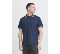 Poloshirt BLEND "BHElmo", Herren, Gr. M, blau (marineblaus), Feinstrick, 100% Baumwolle, gestreift, Basic, normal normal, ohne Ausschnitt, abgesteppt, Shirts, Klassisches Poloshirt mit Stickerei (4476