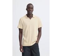 Poloshirt BLEND "BHEskild", Herren, Gr. L, oyster gray, Piqué, 100% Baumwolle, unifarben, Basic, normal normal, V-Ausschnitt, gerader Abschluss, Shirts, Strukturiertes Polo-Hemd (34367018-L) oyster gr