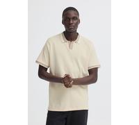 Poloshirt BLEND "BHEvo", Herren, Gr. L, bleached sand, Piqué, 100% Baumwolle, unifarben, normal normal, V-Ausschnitt, Rippbündchen, Shirts, Kurzärmliges Poloshirt mit kontrastfarbener Kante (74689013-