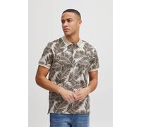 Poloshirt BLEND "BHPolo", Herren, Gr. XL, crockery, Web, 100% Baumwolle, geblümt, regular fit normal, V-Ausschnitt, Shirts, Klassisches Polo-Shirt (25614040-XL) crockery