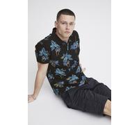 Poloshirt BLEND "BHPolo", Herren, Gr. XL, schwarz, Web, 100% Baumwolle, geblümt, regular fit normal, Shirts, Lässiges Poloshirt mit Print (42892639-XL) schwarz