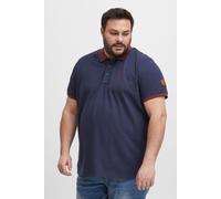 Poloshirt BLEND "BHRalf Big & Tall", Herren, Gr. 4XL, blau (schwarz navy blau), Web, 100% Baumwolle, unifarben, regular fit normal, V-Ausschnitt, Shirts, Klassisches Polo-Shirt (63026300-4XL) schwarz