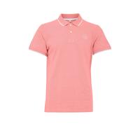 Poloshirt BLEND "BHBhnate", Herren, Gr. S, rot (mineral rot), Web, 100% Baumwolle, unifarben, slim fit normal, V-Ausschnitt, Shirts, Klassisches Poloshirt mit Brustprint (49751649-S) mineral rot