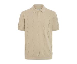 Poloshirt BLEND "Poloshirt BHDuran Knit", Herren, Gr. M, beige (crockery), Obermaterial: 100% Baumwolle CO., Shirts (96030856-M) crockery