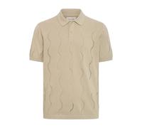 Poloshirt BLEND "Poloshirt BHDuran Knit", Herren, Gr. XXL, beige (crockery), Obermaterial: 100% Baumwolle CO., Shirts (96030856-XXL) crockery