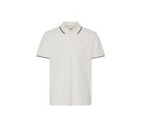 Poloshirt BLEND "BHEdin", Damen, Gr. L, snow weiß, Piqué, 100% Baumwolle, unifarben, Basic, normal normal, ohne Ausschnitt, gerader Abschluss, Shirts, Klassisches Polo-Shirt mit kurzer Knopfleiste (26