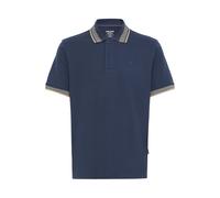 Poloshirt BLEND "BHElmo", Herren, Gr. L, marineblaus, Feinstrick, 100% Baumwolle, gestreift, Basic, normal normal, ohne Ausschnitt, abgesteppt, Shirts, Klassisches Poloshirt mit Stickerei (44763559-L)