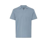 Poloshirt BLEND "BHEskild", Herren, Gr. XXL, faded denim, Piqué, 100% Baumwolle, unifarben, Basic, normal normal, V-Ausschnitt, gerader Abschluss, Shirts, Strukturiertes Polo-Hemd (65989021-XXL) faded