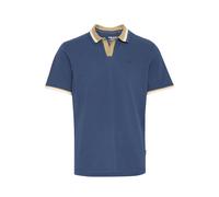 Poloshirt BLEND "BHEvo", Herren, Gr. S, marineblaus, Web, 100% Baumwolle, normal normal, V-Ausschnitt, eingefasste Kante, Shirts, Lässiges Poloshirt (30320332-S) marineblaus