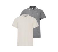 Poloshirt BLEND "Poloshirt BHPolo 2-Pack", Herren, Gr. M, grau (oyester gray schwarz), Obermaterial: 100% Baumwolle CO., Shirts (42030306-M) oyester gray schwarz