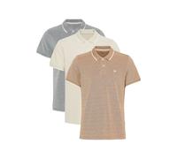 Poloshirt BLEND "BHpolo 3 Pack", Herren, Gr. S, braun (forest nighttoffeeoyester), Web, 100% Baumwolle, unifarben, regular fit normal, V-Ausschnitt, normaler Saum, Shirts, Lässiges Poloshirt (54413829