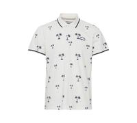 Poloshirt BLEND "BHPolo", Herren, Gr. L, snow weiß, Web, 100% Baumwolle, gemustert, regular fit normal, ohne Ausschnitt, Shirts, Klassisches Polo-Shirt (10071146-L) snow weiß