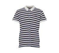 Poloshirt BLEND "BHPolo", Herren, Gr. S, blau (marineblaus), Web, 100% Baumwolle, gestreift, regular fit normal, V-Ausschnitt, Shirts, Klassisches Polo-Shirt (95115347-S) marineblaus